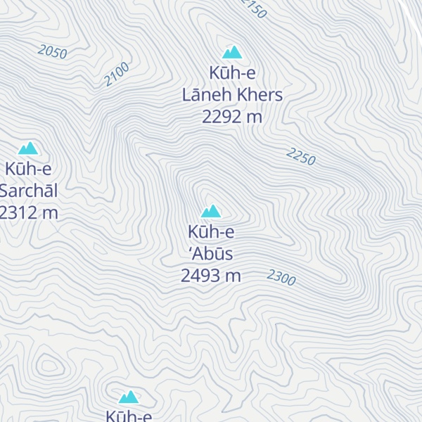 Map of Kūh-e ‘Abūs