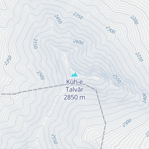 Map of Kūh-e Talvār