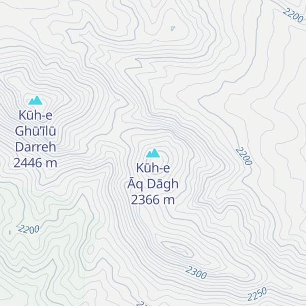 Map of Kūh-e Āq Dāgh