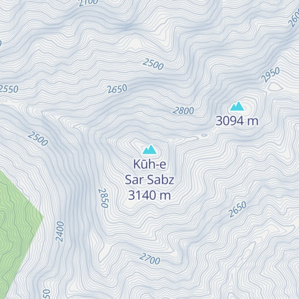 Map of Kūh-e Sar Sabz