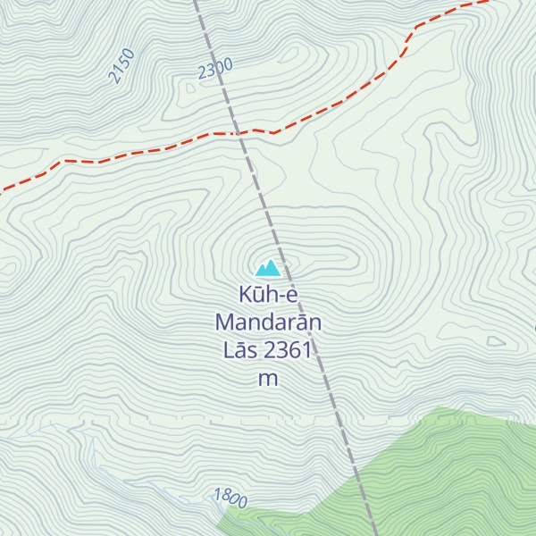 Map of Kūh-e Mandarān Lās