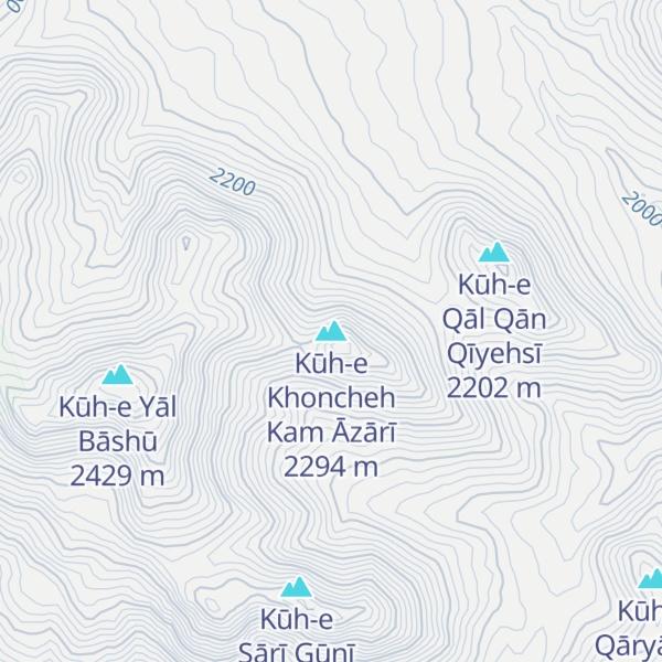 Map of Kūh-e Khoncheh Kam Āzārī