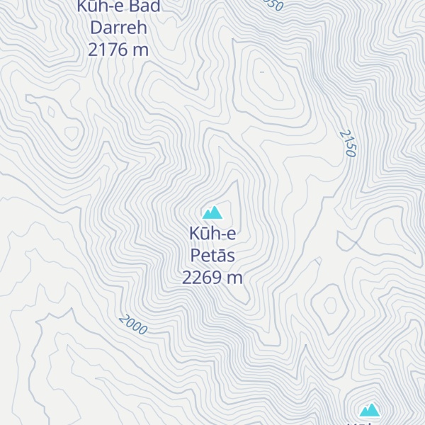 Map of Kūh-e Petās