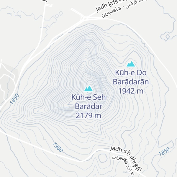 Map of Kūh-e Seh Barādar