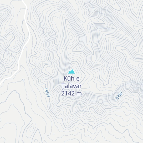 Map of Kūh-e Ţalāvār