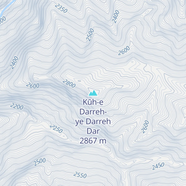 Map of Kūh-e Darreh-ye Darreh Dar