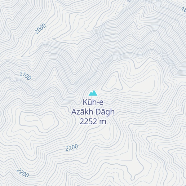 Map of Kūh-e Azākh Dāgh