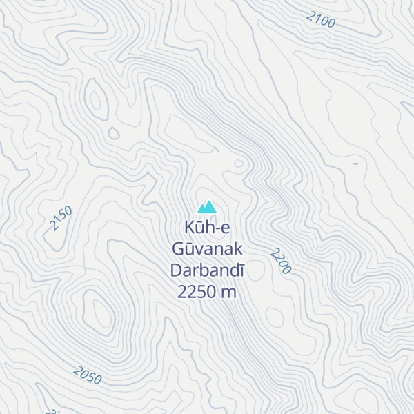 Map of Kūh-e Gūvanak Darbandī