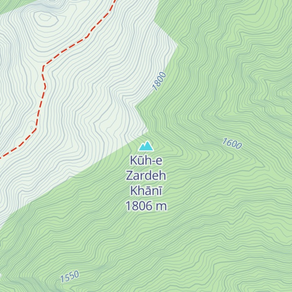 Map of Kūh-e Zardeh Khānī
