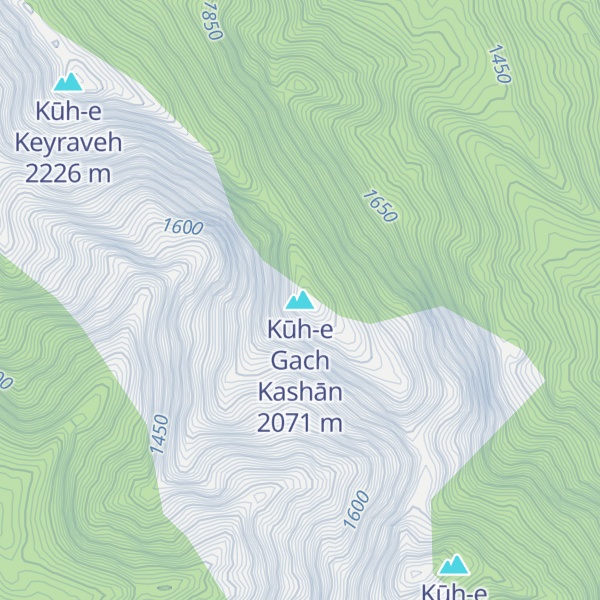 Map of Kūh-e Gach Kashān