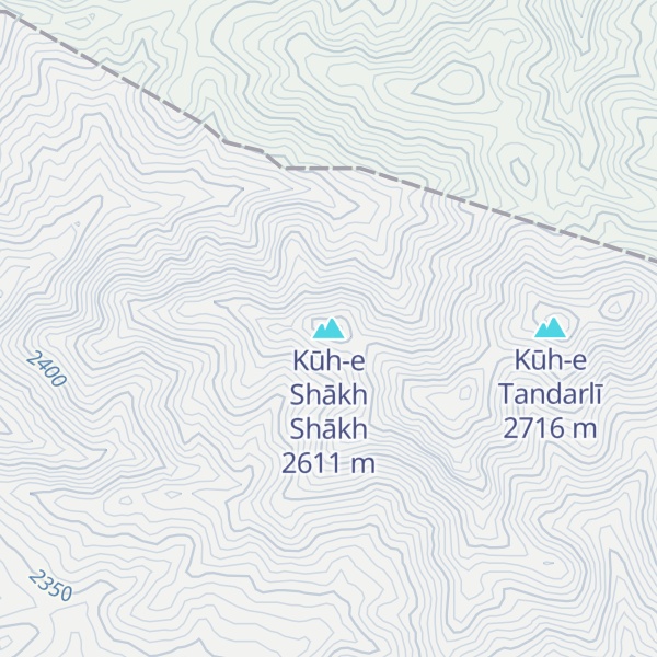 Map of Kūh-e Shākh Shākh