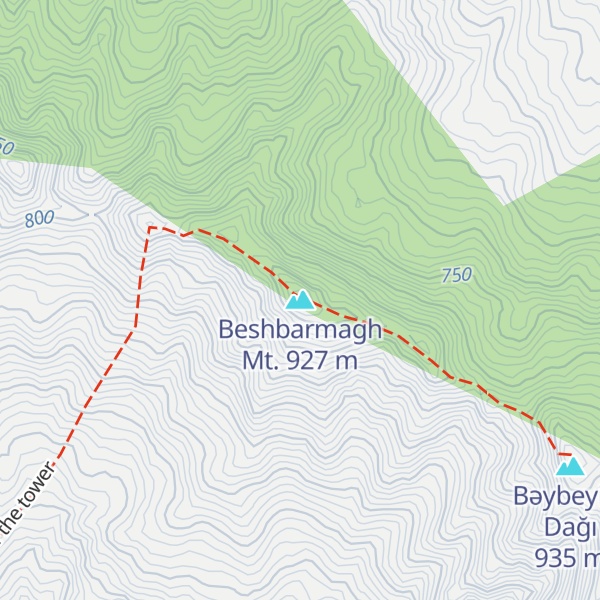 Map of Beshbarmagh Mt.