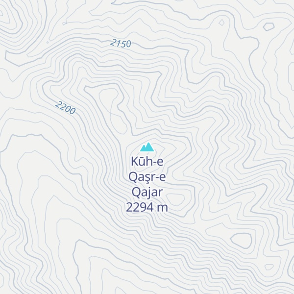 Map of Kūh-e Qaşr-e Qajar