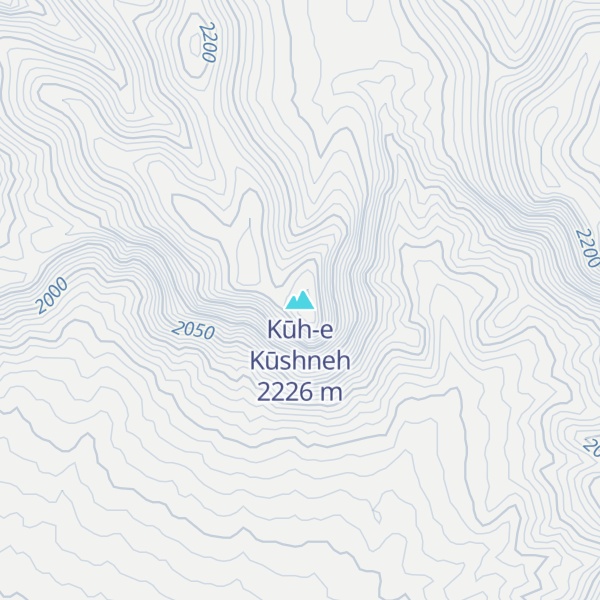 Map of Kūh-e Kūshneh