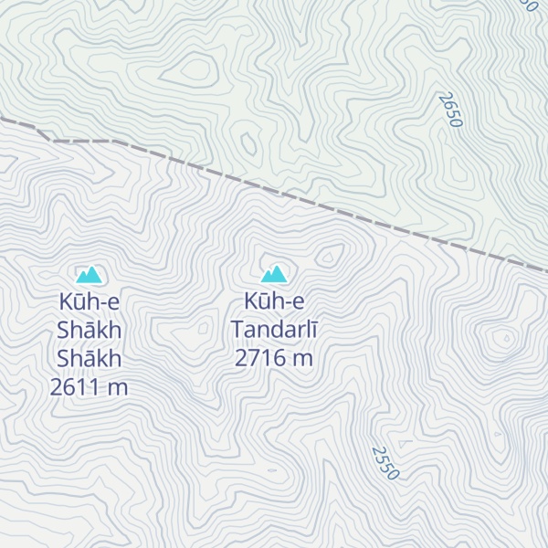 Map of Kūh-e Tandarlī