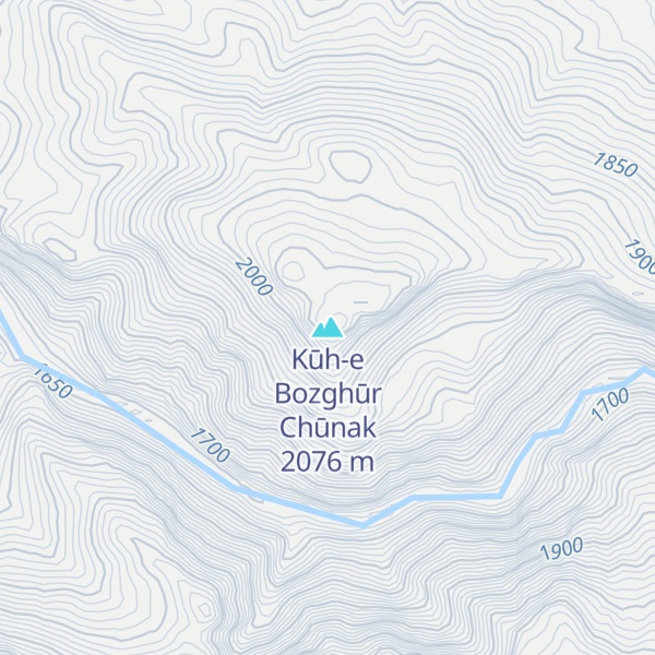 Map of Kūh-e Bozghūr Chūnak