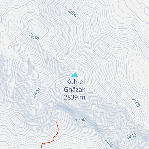Map of Kūh-e Ghāzak