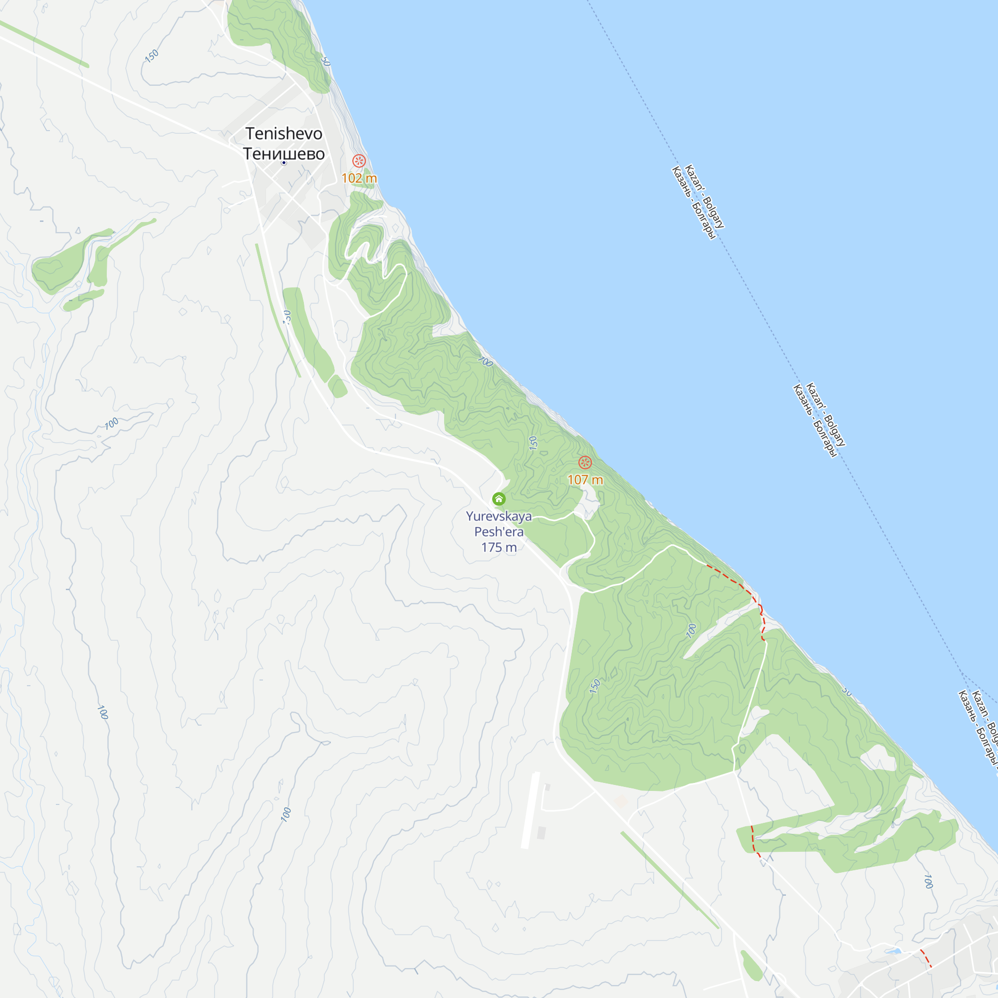 Yurevskaya Pesh'era map