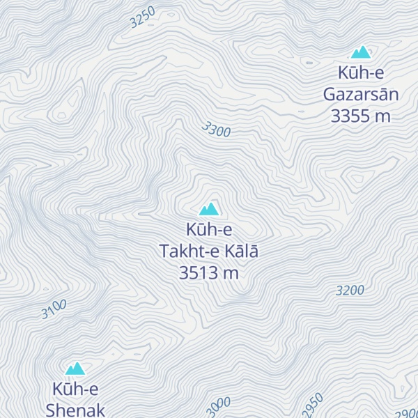 Map of Kūh-e Takht-e Kālā