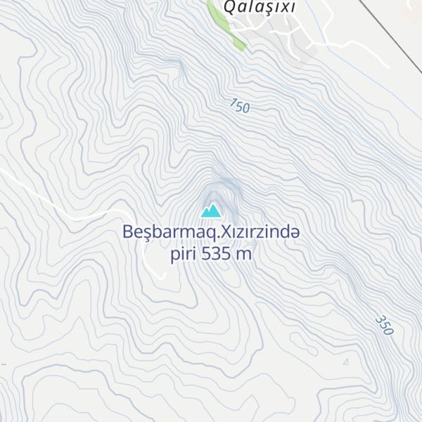 Map of Beşbarmaq.Xızırzində piri