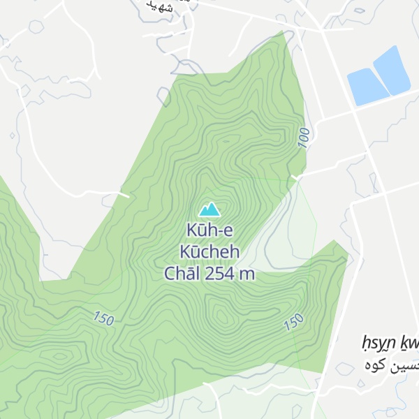 Map of Kūh-e Kūcheh Chāl
