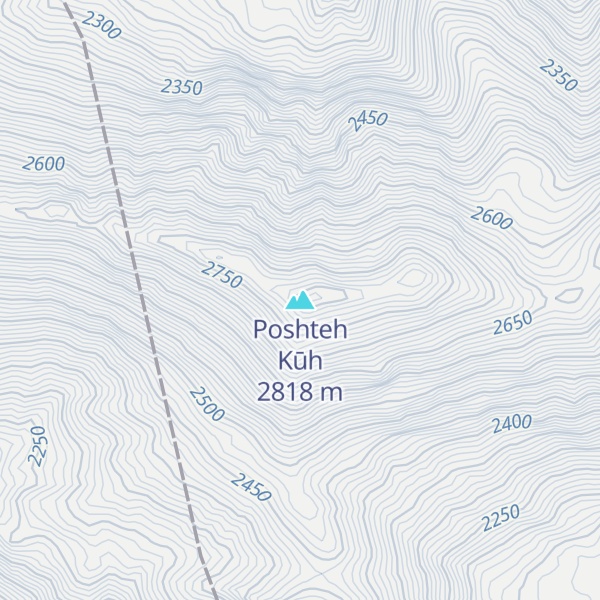Map of Poshteh Kūh