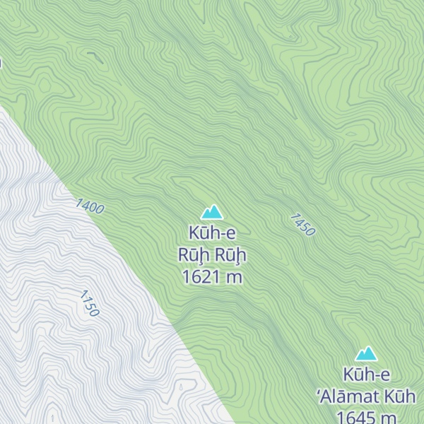 Map of Kūh-e Rūḩ Rūḩ