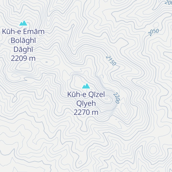 Map of Kūh-e Qīzel Qīyeh