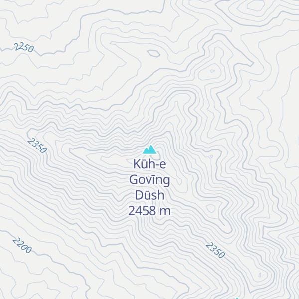 Map of Kūh-e Govīng Dūsh