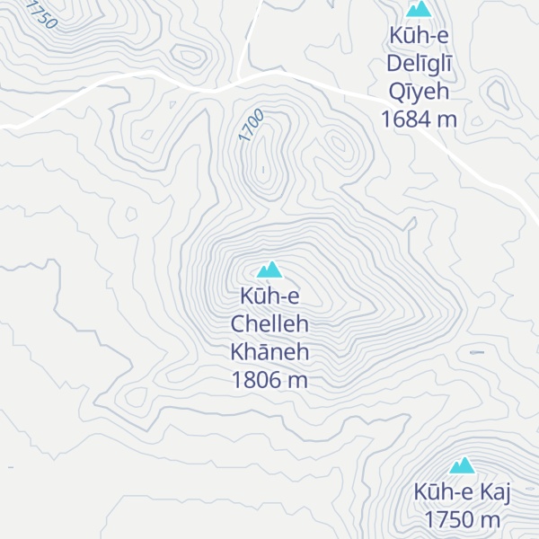 Map of Kūh-e Chelleh Khāneh