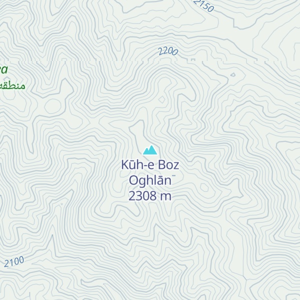 Map of Kūh-e Boz Oghlān
