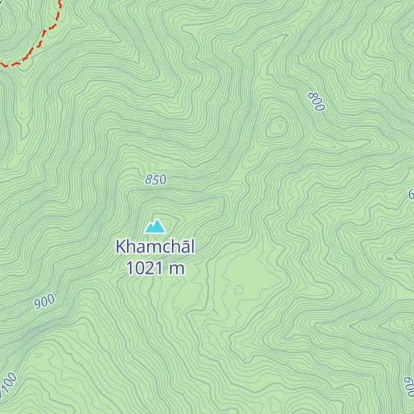 Map of Kūh-e Palang-e Lās