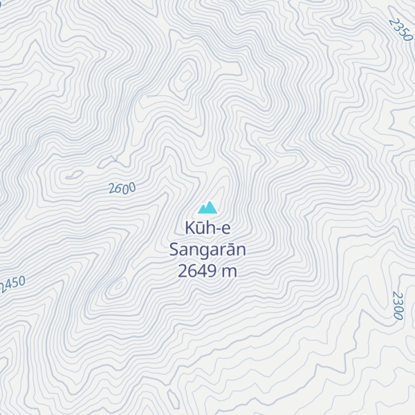 Map of Kūh-e Sangarān