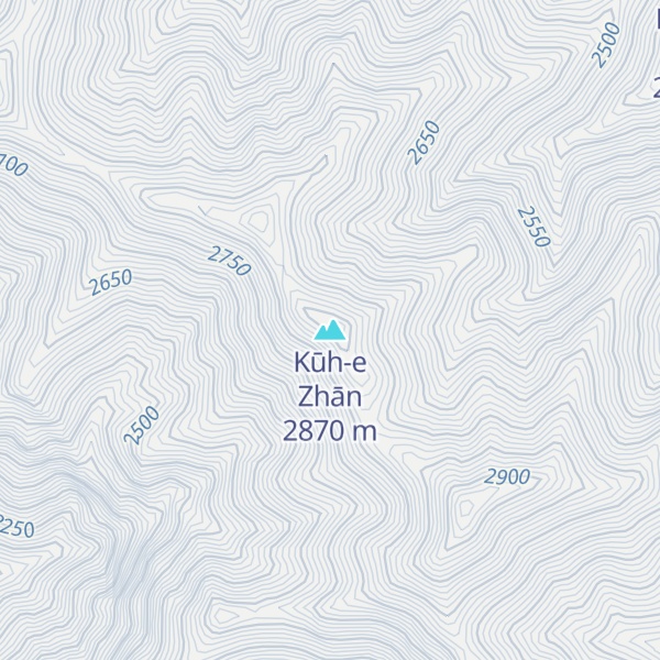 Map of Kūh-e Zhān