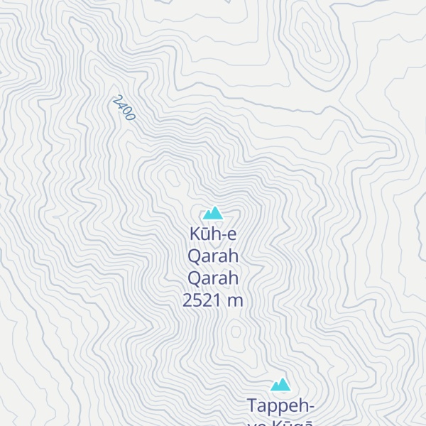 Map of Kūh-e Qarah Qarah