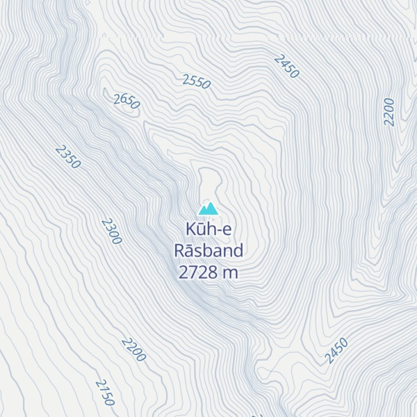 Map of Kūh-e Rāsband