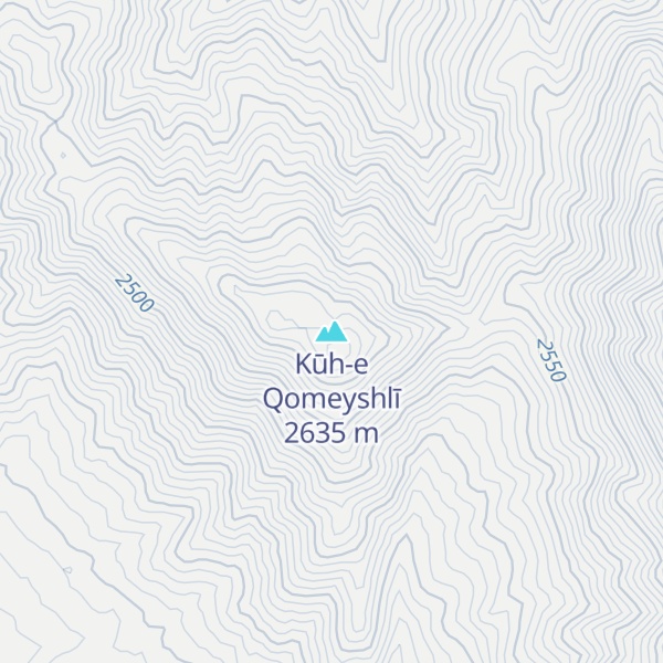 Map of Kūh-e Qomeyshlī