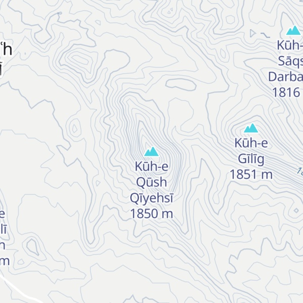 Map of Kūh-e Qūsh Qīyehsī