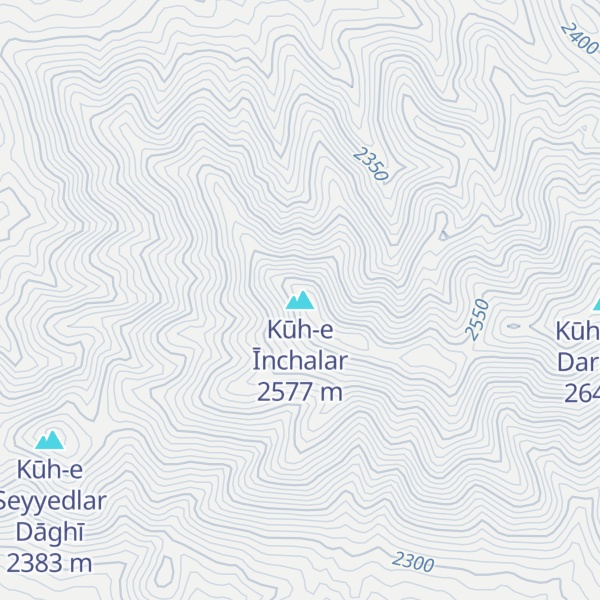 Map of Kūh-e Īnchalar