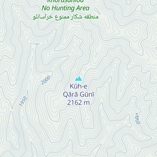 Map of Kūh-e Qārā Gūnī
