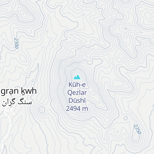 Map of Kūh-e Qezlar Dūshī