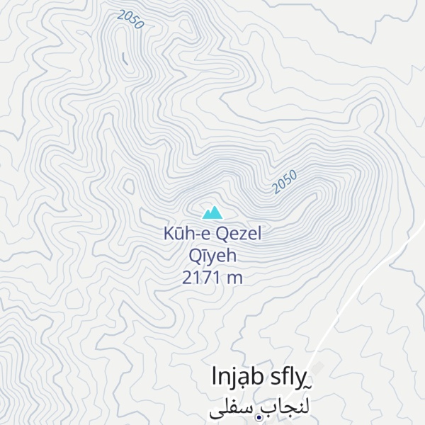 Map of Kūh-e Qezel Qīyeh