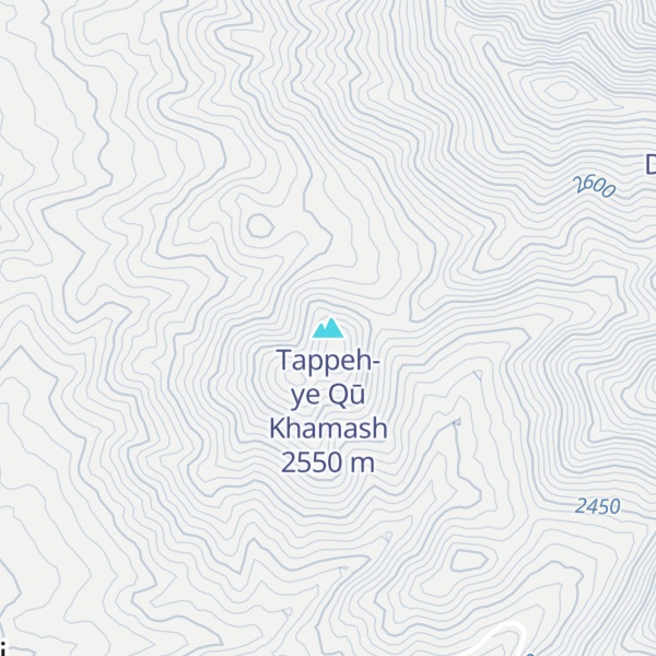 Map of Tappeh-ye Qū Khamash