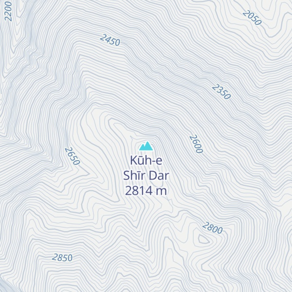 Map of Kūh-e Shīr Dar