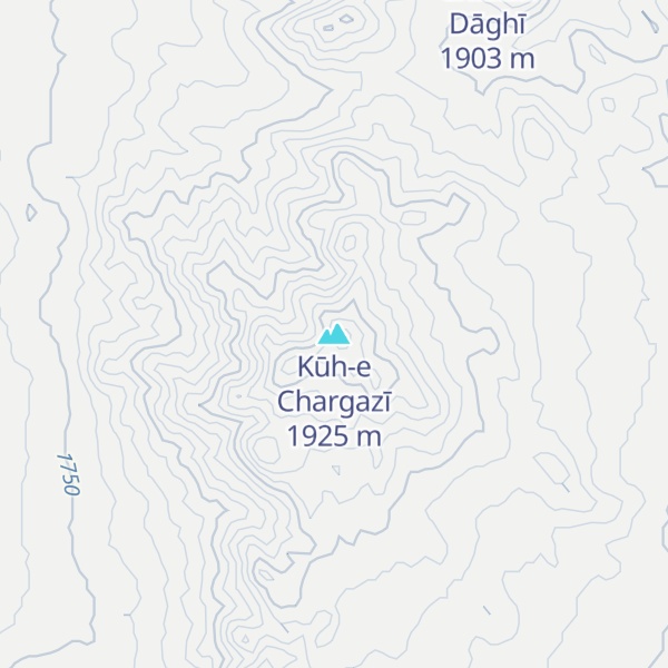 Map of Kūh-e Chargazī
