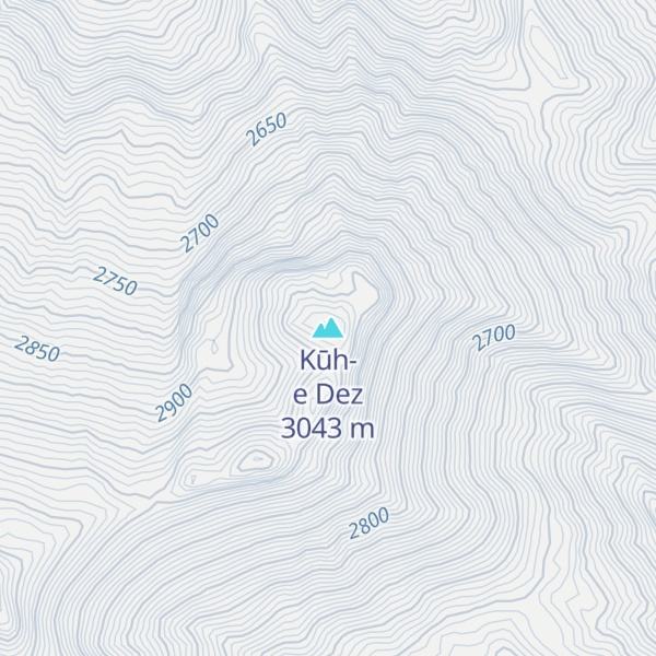 Map of Kūh-e Dez