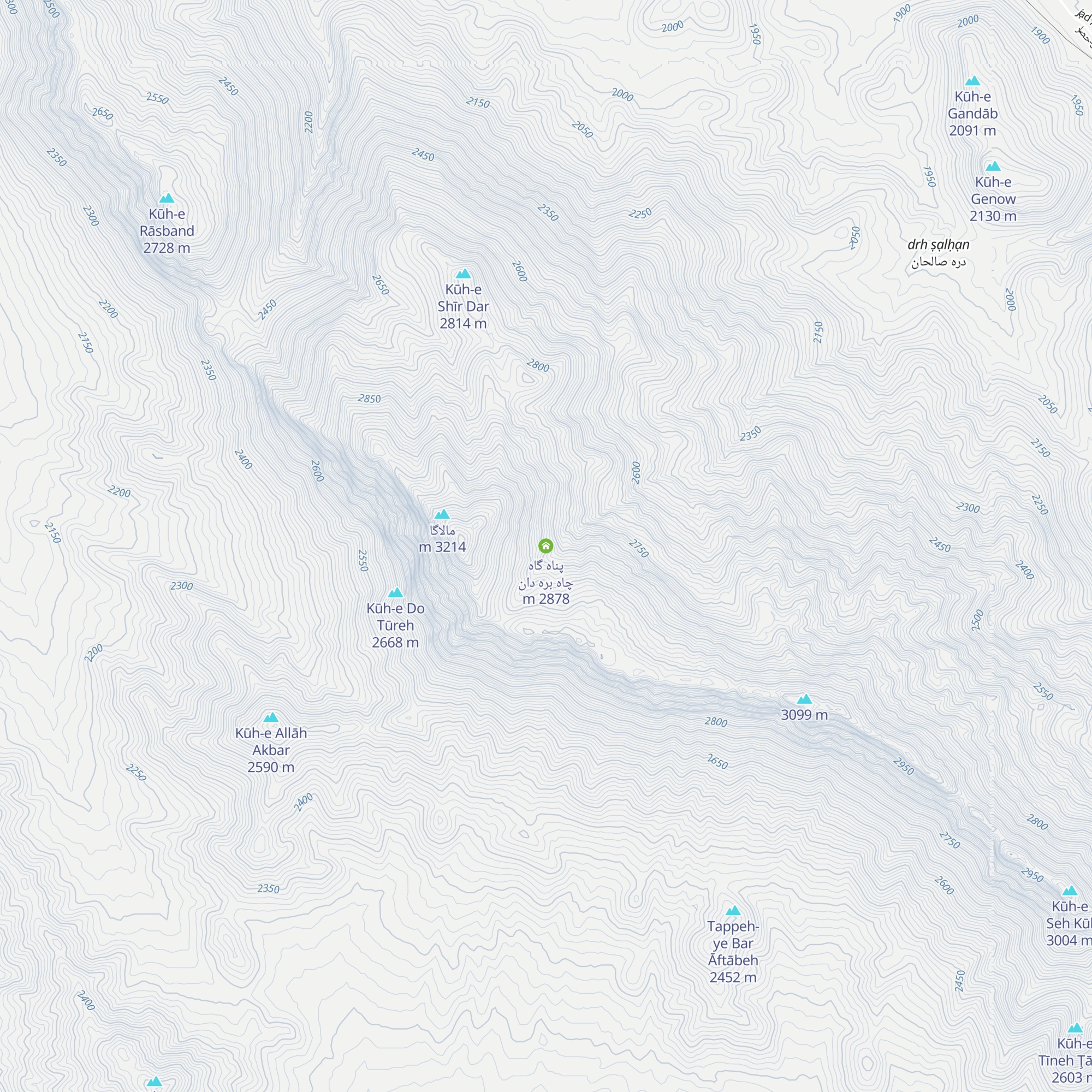 پناه گاه چاه بره دان map