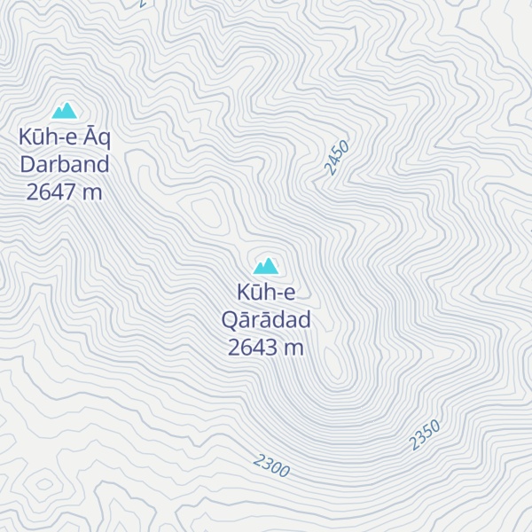 Map of Kūh-e Qārādad