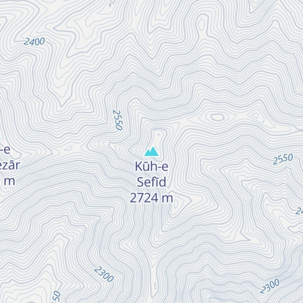 Map of Kūh-e Sefīd