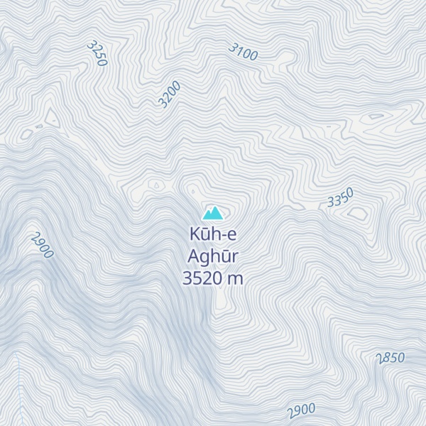 Map of Kūh-e Aghūr